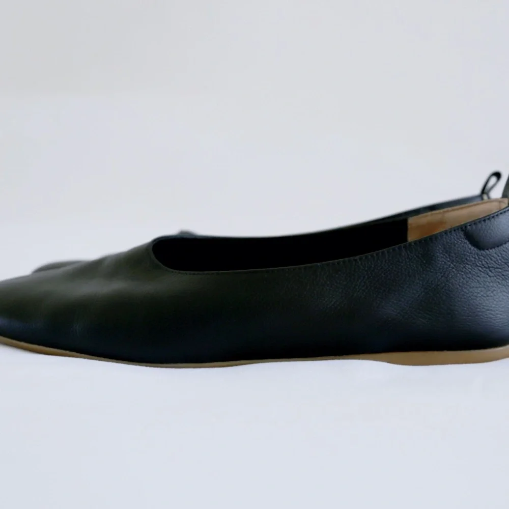 Everlane The Day Glove Flats in Black Leather Size 10.5 - Picture 5 of 8